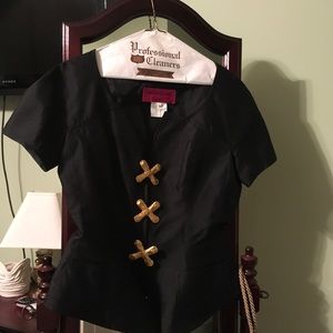 Christian Lacroix Black Silk Jacket and Skirt